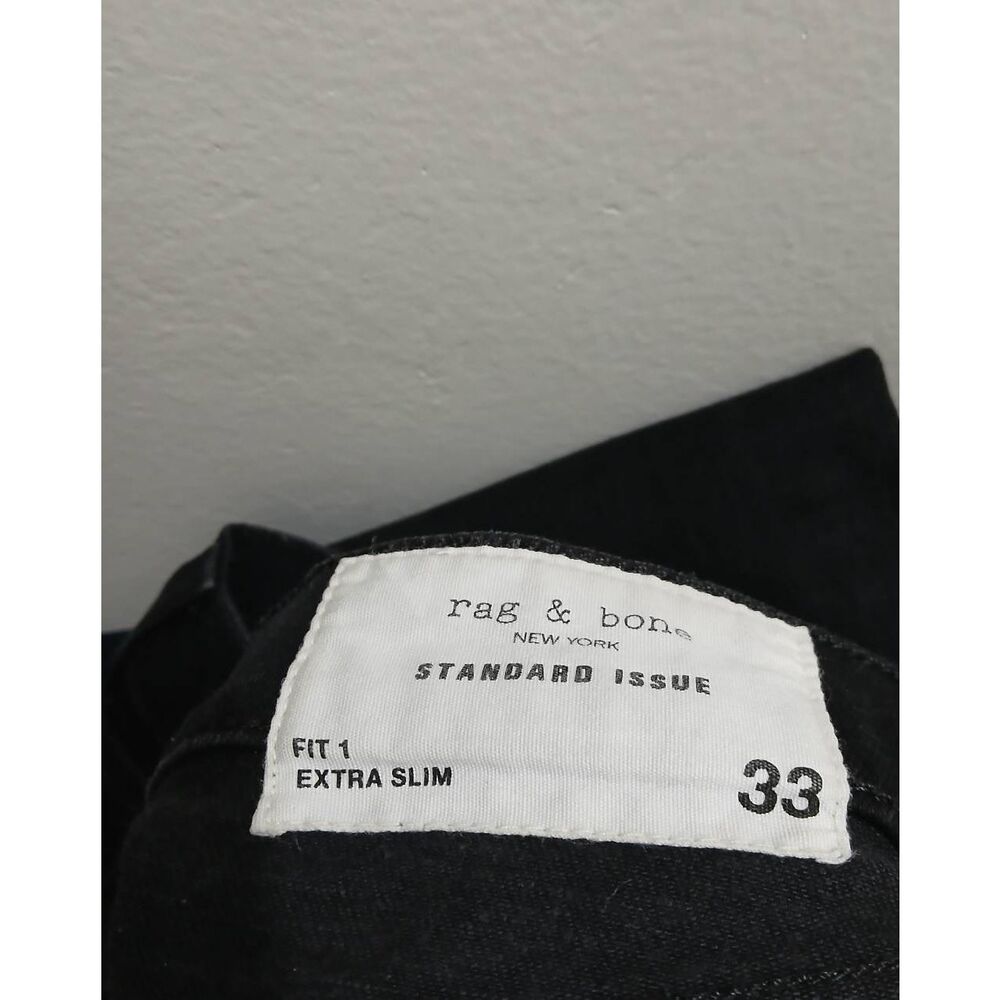 Rag and bone mens size 33 standard issue black je… - image 8
